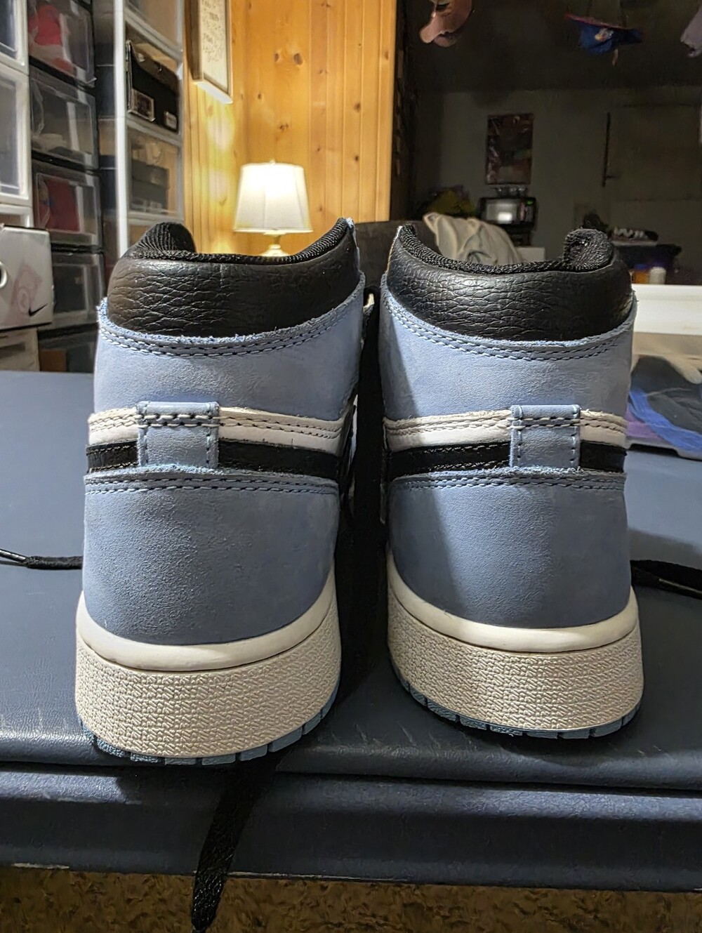 Jordan 1 High University Blue White, Light Blue & Black Size 3.5y. - Picture 2 of 6